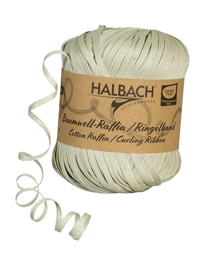 Halbach Seidenbänder Ringelband | Breite 4mm Länge 100m | Nachhaltiges Geschenkband zum ringeln und einpacken von Geschenken aus 100% Baumwolle | Farbe: blassgrün Halbach Seidenbänder Ringelband | Breite 4mm Länge 100m | Nachhaltiges Geschenkband zum ringeln und einpacken von Geschenken aus 100% Baumwolle | Farbe: blassgrün von Halbach