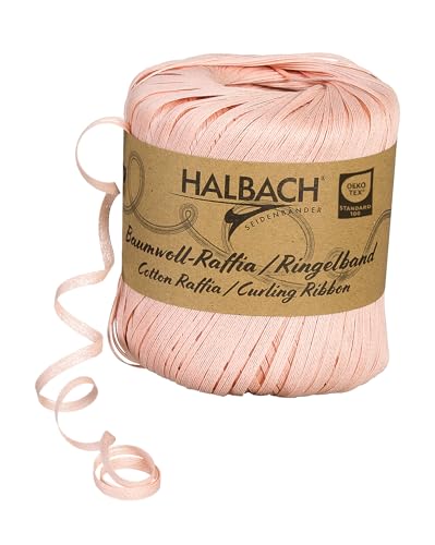 Halbach Seidenbänder Ringelband | Breite 4mm Länge 100m | Nachhaltiges Geschenkband zum ringeln und einpacken von Geschenken aus 100% Baumwolle | Farbe: light apricot Halbach Seidenbänder Ringelband | Breite 4mm Länge 100m | Nachhaltiges Geschenkband zum ringeln und einpacken von Geschenken aus 100% Baumwolle | Farbe: light apricot von Halbach