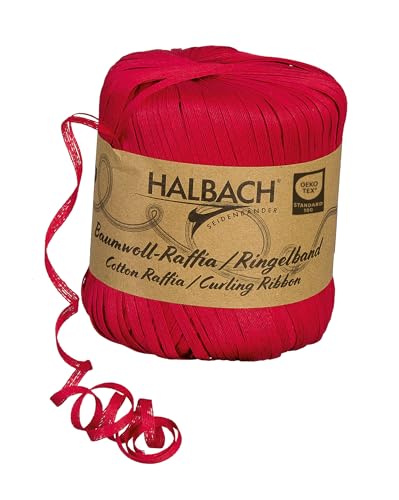 Halbach Seidenbänder Ringelband | Breite 4mm Länge 100m | Nachhaltiges Geschenkband zum ringeln und einpacken von Geschenken aus 100% Baumwolle | Farbe: rot Halbach Seidenbänder Ringelband | Breite 4mm Länge 100m | Nachhaltiges Geschenkband zum ringeln und einpacken von Geschenken aus 100% Baumwolle | Farbe: rot von Halbach