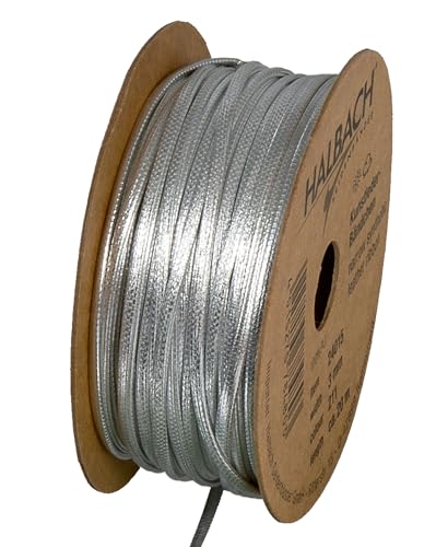 Halbach Seidenbänder veganes Lederband | Breite 3mm Länge 20m | Kunst Lederschnur zur Herstellung von Armbändern | 100% veganes Lederimitat Band für DIY Handwerk, Farbe: Silber Halbach Seidenbänder veganes Lederband | Breite 3mm Länge 20m | Kunst Lederschnur zur Herstellung von Armbändern | 100% veganes Lederimitat Band für DIY Handwerk, Farbe: Silber von Halbach