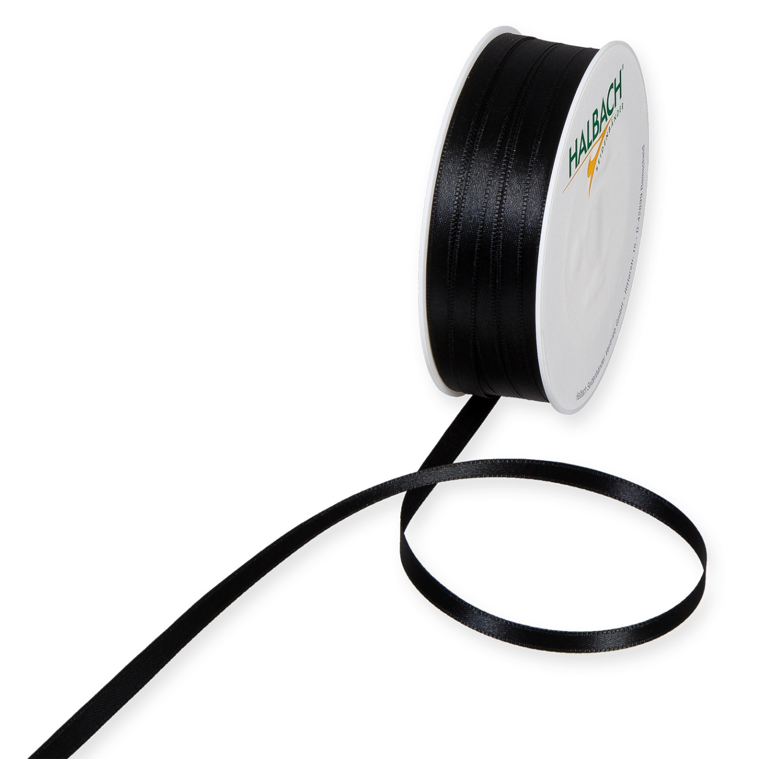 Halbach Satinband 6mm 10m Schwarz von Halbach