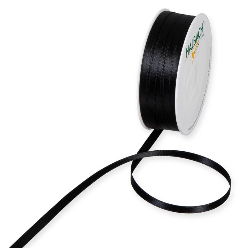 Halbach Satinband 6mm 10m Schwarz von Halbach