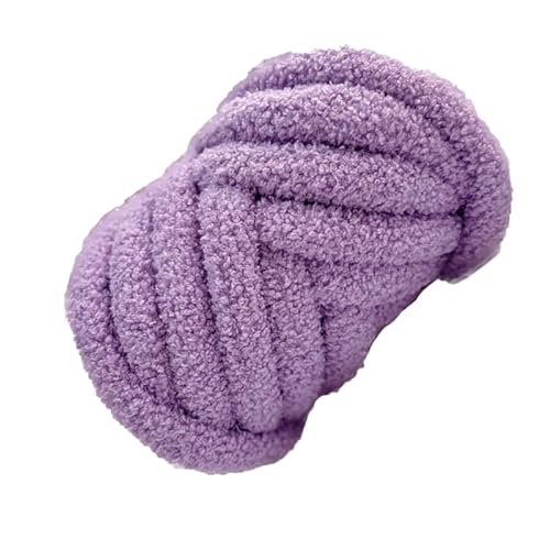 Chunky Hand-gestrickte Tube Garn, Super Bulky weiches Garn für Arm Stricken Häkelte grobe DIY Wolle für handgemachte Decken Schal Tasche Kissen (1000g,Purple) von HalcyonFit