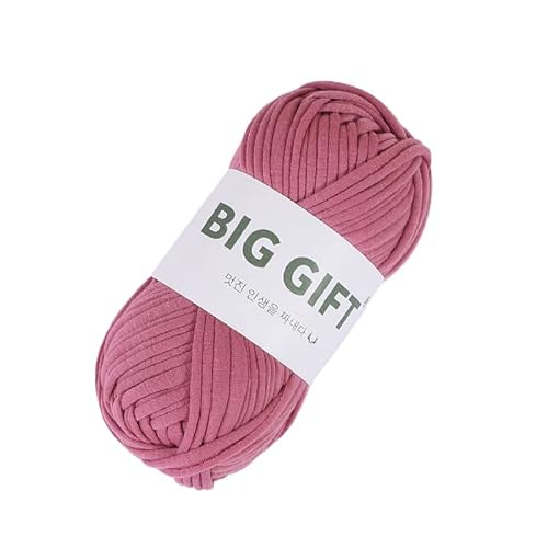 Dicke T-Shirt-Garn für Stricken und Häkeln – Dickes Weben mit 100% Baumwollstoffgarn für DIY-Taschen, Körbe, Decken (Crimson) von HalcyonFit