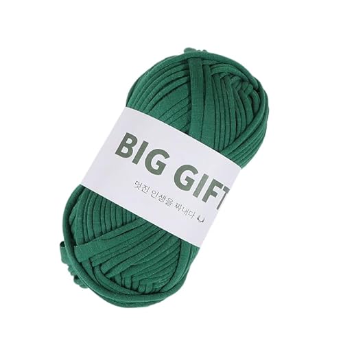 Dicke T-Shirt-Garn für Stricken und Häkeln – Dickes Weben mit 100% Baumwollstoffgarn für DIY-Taschen, Körbe, Decken (Dark Green) von HalcyonFit