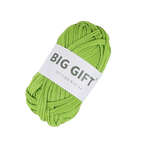 Dicke T-Shirt-Garn für Stricken und Häkeln – Dickes Weben mit 100% Baumwollstoffgarn für DIY-Taschen, Körbe, Decken (Fluorescent green) von HalcyonFit