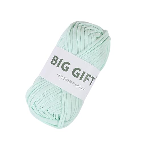 Dicke T-Shirt-Garn für Stricken und Häkeln – Dickes Weben mit 100% Baumwollstoffgarn für DIY-Taschen, Körbe, Decken (Light Green) von HalcyonFit