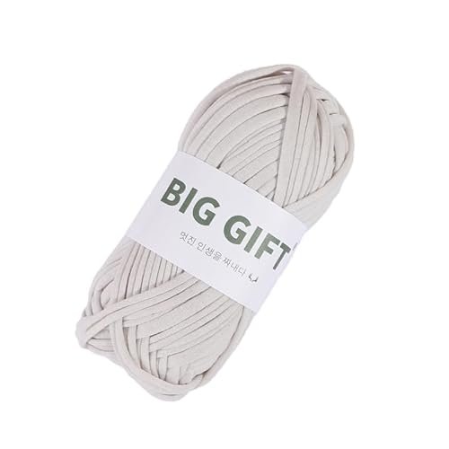 Dicke T-Shirt-Garn für Stricken und Häkeln – Dickes Weben mit 100% Baumwollstoffgarn für DIY-Taschen, Körbe, Decken (Lime white) von HalcyonFit