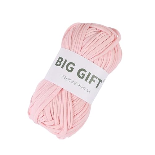 Dicke T-Shirt-Garn für Stricken und Häkeln – Dickes Weben mit 100% Baumwollstoffgarn für DIY-Taschen, Körbe, Decken (Skin pink) von HalcyonFit