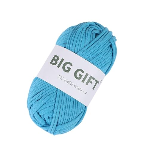 Dicke T-Shirt-Garn für Stricken und Häkeln – Dickes Weben mit 100% Baumwollstoffgarn für DIY-Taschen, Körbe, Decken (Sky blue) von HalcyonFit