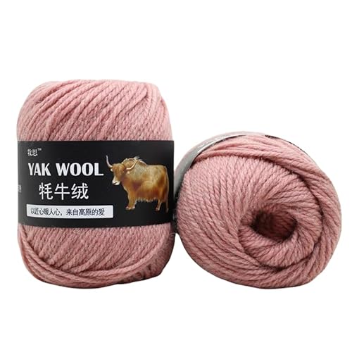 Yak-Wolle, 100 g, 3 Stück, fortschrittliche Wolle, weiche Wärme, hautfreundlich, natürlich, für Handstricken, Schals, Pullover, Mützen, Mäntel, Taschen, Socken (04) von HalcyonFit