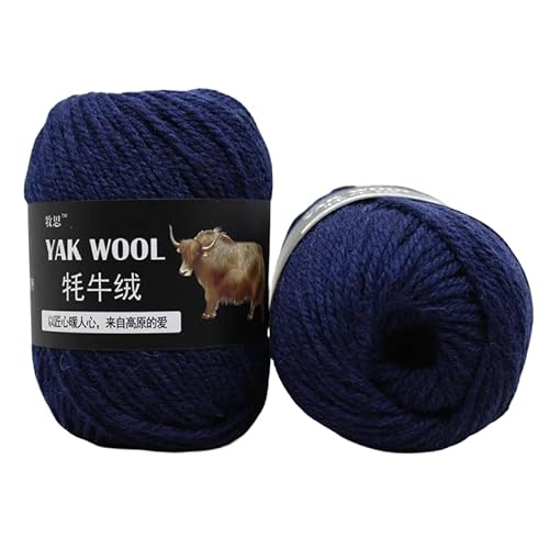 Yak-Wolle, 100 g, 3 Stück, fortschrittliche Wolle, weiche Wärme, hautfreundlich, natürlich, für Handstricken, Schals, Pullover, Mützen, Mäntel, Taschen, Socken (16) von HalcyonFit