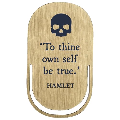 Half Moon Bay Shakespeare Hamlet Lesezeichen, 11,2 x 4,3 cm, Schwarz und Gold, Zinklegierung und Emaille, Büroklammer-Stil, Platzhalter Half Moon Bay Shakespeare Hamlet Lesezeichen, 11,2 x 4,3 cm, Schwarz und Gold, Zinklegierung und Emaille, Büroklammer-Stil, Platzhalter von Half Moon Bay