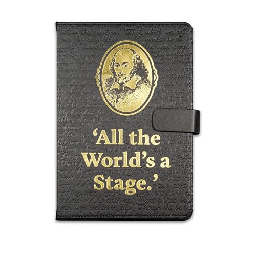 Shakespeare Notizbuch, A5, PU-Einband, World's a Stage Shakespeare Notizbuch, A5, PU-Einband, World's a Stage von Half Moon Bay