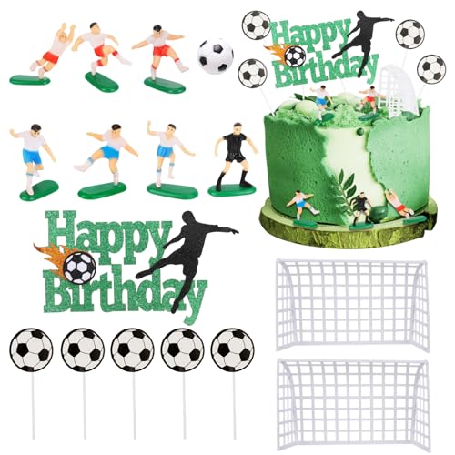 Halinuia 16-teiliges Set für Torten, Fußball, Dekoration, Geburtstag, Fußball-Figur, für Fußball-Party, Geburtstag, Fußball, für Jungen, Mädchen, Fußballfans Halinuia 16-teiliges Set für Torten, Fußball, Dekoration, Geburtstag, Fußball-Figur, für Fußball-Party, Geburtstag, Fußball, für Jungen, Mädchen, Fußballfans von Halinuia