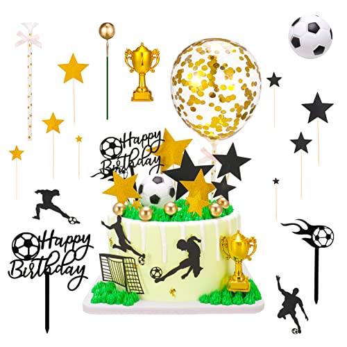 Halinuia 30 Stück Dekoration Torte Fußball Figur Fußballer Deko Kuchen Geburtstag Fußball Happy Birthday Dekoration Geburtstag für Fußballparty Fußballfans Jungen und Mädchen Halinuia 30 Stück Dekoration Torte Fußball Figur Fußballer Deko Kuchen Geburtstag Fußball Happy Birthday Dekoration Geburtstag für Fußballparty Fußballfans Jungen und Mädchen von Halinuia