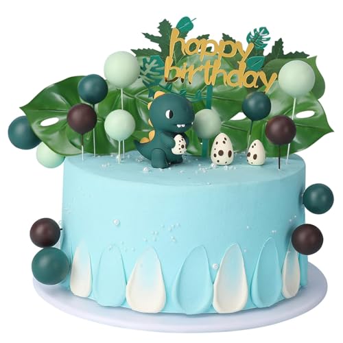 Halinuia 30 Stück Kuchendekorationen Geburtstag Kinder, Thema Dinosaurier Happy Birthday Cake Topper mit dekorativen Kugeln, für Kuchen Party Kinder Taufe Halinuia 30 Stück Kuchendekorationen Geburtstag Kinder, Thema Dinosaurier Happy Birthday Cake Topper mit dekorativen Kugeln, für Kuchen Party Kinder Taufe von Halinuia