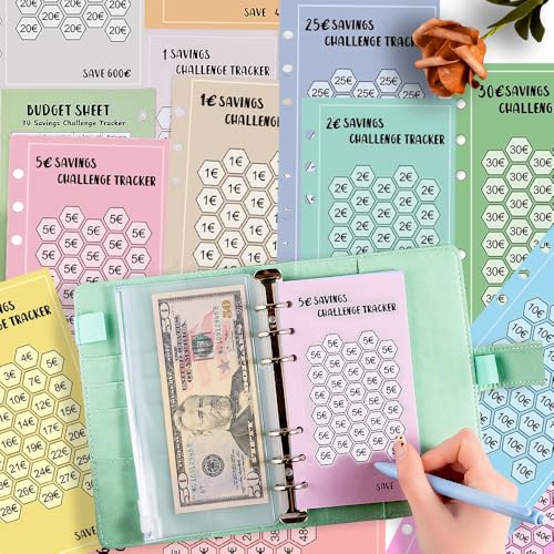 48 Blatt A6 Binder Budget Planner Zubehör 100 Envelope Challenge Haushaltsbuch Geld Sparen Mappe Sparchallenge Budgetplaner Umschlagmethode Sparbuch für Geld 5000 Euro Finanzplaner Haushaltsplaner 48 Blatt A6 Binder Budget Planner Zubehör 100 Envelope Challenge Haushaltsbuch Geld Sparen Mappe Sparchallenge Budgetplaner Umschlagmethode Sparbuch für Geld 5000 Euro Finanzplaner Haushaltsplaner von Hallaway