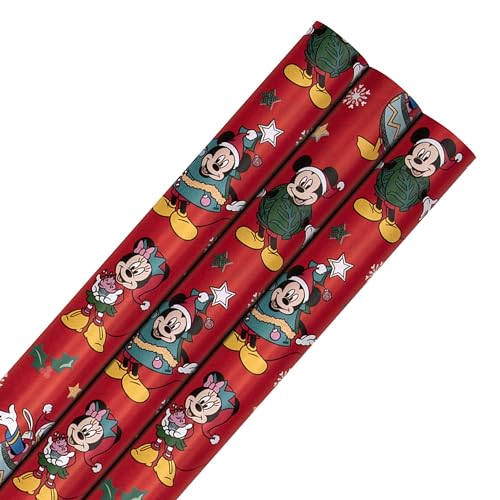 Hallmark Geschenkpapier Roll Wrap, 3 Stück, Disney, Micky Maus, Minnie Maus, Weihnachten, Rot, je 4 m Hallmark Geschenkpapier Roll Wrap, 3 Stück, Disney, Micky Maus, Minnie Maus, Weihnachten, Rot, je 4 m von Hallmark