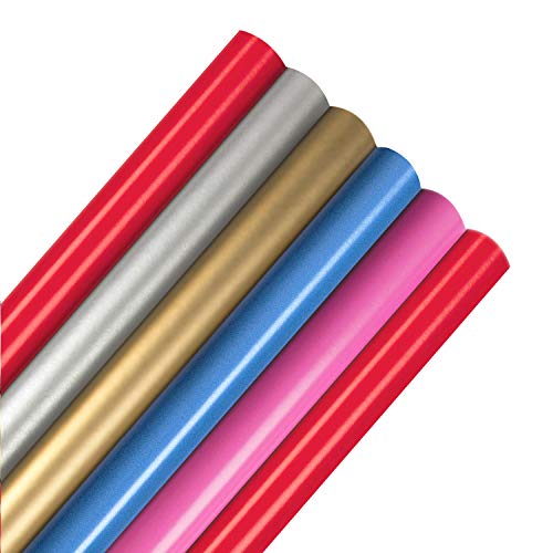 Hallmark Geschenkpapier-Set für jeden Anlass – 6 einfarbige Rollen in 5 Farben Hallmark Geschenkpapier-Set für jeden Anlass – 6 einfarbige Rollen in 5 Farben von Hallmark