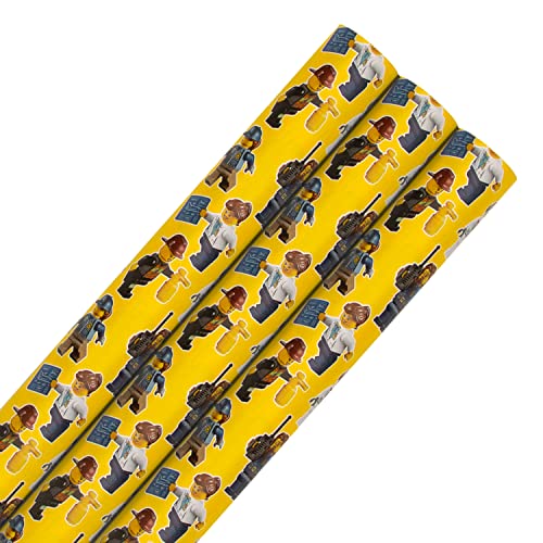 Hallmark Geschenkpapier-Set für verschiedene Anlässe – 3 Rollen in 1 Lego-Muster-Design von Hallmark