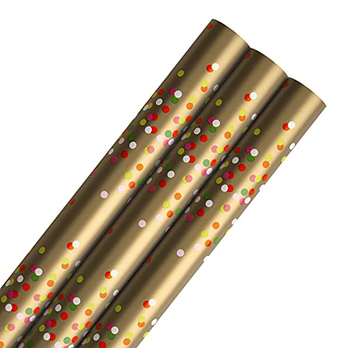 Hallmark Geschenkpapier-Rolle, Weihnachten, 12 m, 3 Rollen in 1 Design von Hallmark