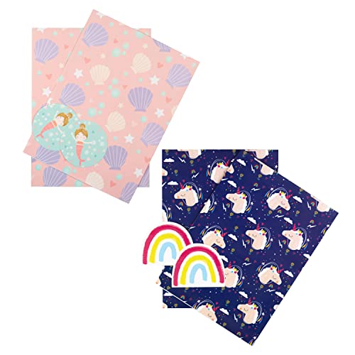 Hallmark Geschenkpapier und Geschenkanhänger für jeden Anlass, 4 Bögen und 4 Anhänger in 2 Designs Hallmark Geschenkpapier und Geschenkanhänger für jeden Anlass, 4 Bögen und 4 Anhänger in 2 Designs von Hallmark