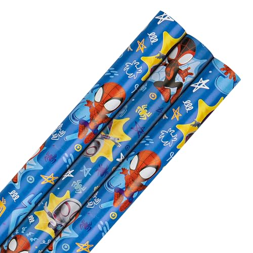 Hallmark Geschenkpapierrolle, 3 Stück in 1 Marvel Spidey & His Amazing Friends Design, je 2 m, Geburtstag, Weihnachten, Blau Hallmark Geschenkpapierrolle, 3 Stück in 1 Marvel Spidey & His Amazing Friends Design, je 2 m, Geburtstag, Weihnachten, Blau von Hallmark
