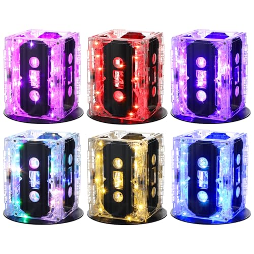 6 Sets 80er 90er Jahre Kassettenband Eimer Dekorationen Disco Fieber Party Tafelaufsatz 80er Jahre Thema Boombox 90er Jahre Geburtstag Party Supplies Tape Radio Tisch Licht Dekor Retro Hip Hop 1980 von Halloscume