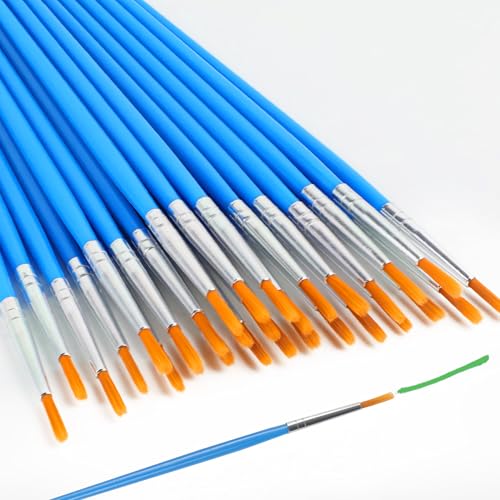 Halobios 30-teiliges Pinselset, runde Nylon Acrylfarben Pinsel für Erwachsene und Kinder, eignen Sich für Ölgemälde, Aquarell, Körpermalerei, Keramikmalerei, Zeichnen und Künstlerbedarf. von Halobios