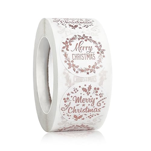 Haloppe Aufkleber Label Rund Rose Golden Frohe Weihnachten Aufkleber Einfach zu Kleben Tragbar A 2,5 cm Haloppe Aufkleber Label Rund Rose Golden Frohe Weihnachten Aufkleber Einfach zu Kleben Tragbar A 2,5 cm von Haloppe
