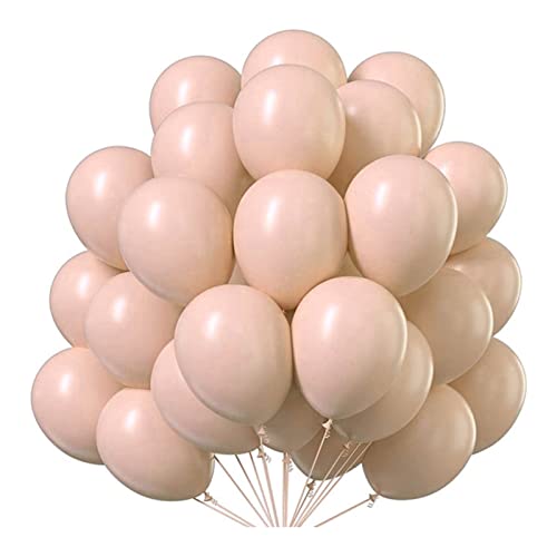 Haloppe Latex-Luftballons, Ornament, dekorativ, exquisit, romantisch, Herzen, rund, Latexballons, Spielzeug, orangefarbene Herzen, 50 Stück von Haloppe