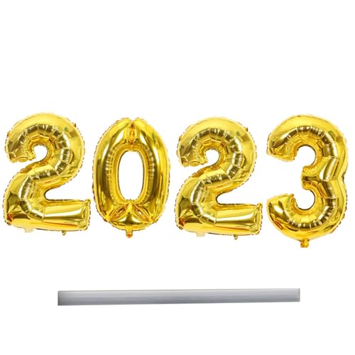 Haloppe Party-Luftballons 2023, blauer Folienballon für Jahrestag, Hochzeit, Party, helle Farbe, kompatibel mit Home Golden von Haloppe