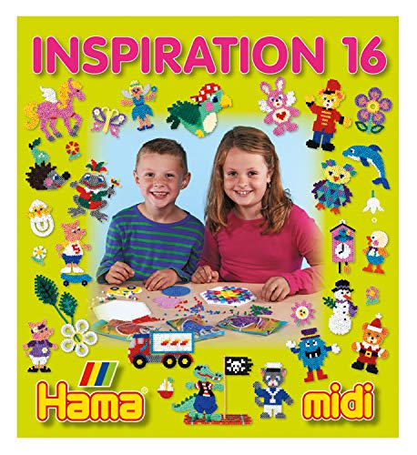 Hama Perlen 399-16 Inspiration Heft Nr. 16 Vorlagenbuch mit farbenfrohen Ideen, Motiven und Anleitungen zum Basteln mit Bügelperlen, kreativer Bastelspaß für Groß und Klein von Hama Perlen