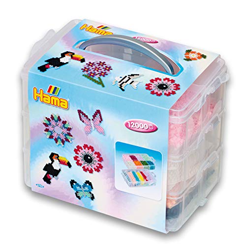 Hama Perlen 6752 Set große Sortierbox mit ca. 12.000 bunten Midi Bügelperlen mit Durchmesser 5 mm, ca. 24 x 19 x 15 cm, 3 Stiftplatten, inkl. Bügelpapier, kreativer Bastelspaß für Groß und Klein Hama Perlen 6752 Set große Sortierbox mit ca. 12.000 bunten Midi Bügelperlen mit Durchmesser 5 mm, ca. 24 x 19 x 15 cm, 3 Stiftplatten, inkl. Bügelpapier, kreativer Bastelspaß für Groß und Klein von Hama