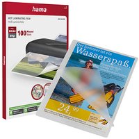 100 hama Laminierfolien glänzend für A4 80 micron von Hama