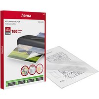 100 hama Laminierfolien glänzend für A4 125 micron von Hama