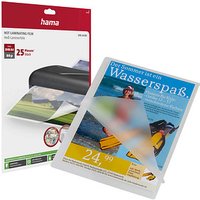 25 hama Laminierfolien glänzend für A4 80 micron 25 hama Laminierfolien glänzend für A4 80 micron von Hama