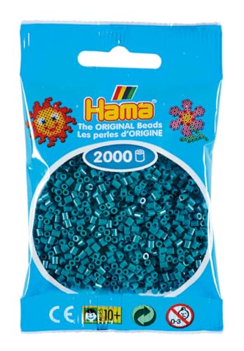 Hama 2.000 Mini-Perlen (kleine Perlen, �2,5 mm) p� blau von Hama