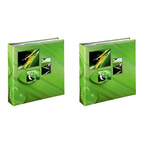 Hama Memoalbum "Singo", 22x22,5 cm, 100 Seiten, Grün (Packung mit 2) von Hama
