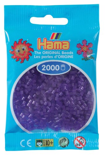 Hama Violett durchsichtig 2.5mm Perlen, Mini-Größe 200 Stück, Kunststoff, Rund, Craft Bead, Beads Hama Violett durchsichtig 2.5mm Perlen, Mini-Größe 200 Stück, Kunststoff, Rund, Craft Bead, Beads von Hama