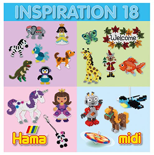 Hama Perlen 399-18 Inspiration Heft Nr. 18 Vorlagenbuch mit farbenfrohen Ideen, Motiven und Anleitungen zum Basteln mit Bügelperlen, kreativer Bastelspaß für Groß und Klein Hama Perlen 399-18 Inspiration Heft Nr. 18 Vorlagenbuch mit farbenfrohen Ideen, Motiven und Anleitungen zum Basteln mit Bügelperlen, kreativer Bastelspaß für Groß und Klein von Hama