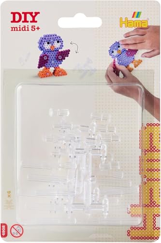Hama Perlen 4902 Zubehör Set für das Basteln, Verbinder für 3D Motive in transparent für Midi Bügelperlen mit Durchmesser 5 mm, Bastelspaß für Groß und Klein Hama Perlen 4902 Zubehör Set für das Basteln, Verbinder für 3D Motive in transparent für Midi Bügelperlen mit Durchmesser 5 mm, Bastelspaß für Groß und Klein von Hama