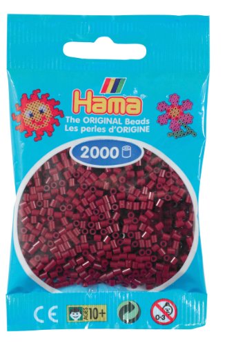 Hama Perlen 501-30 - Mini-Perlen, 2000 Stück maulbeer von Hama