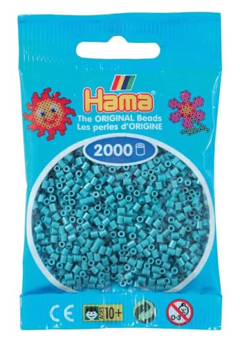 Hama Perlen 501-31 - Mini-Perlen, 2000 Stück türkis von Hama