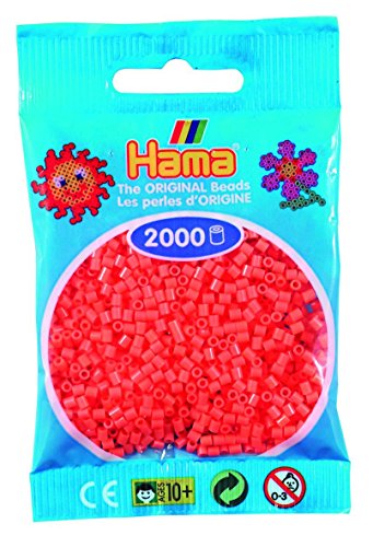 Hama Perlen 501-44 - Mini-Perlen 2000 Stück pastell-rot von Hama