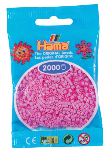 Hama Perlen 501-48 - Mini-Perlen 2000 Stück pastell-pink von Hama