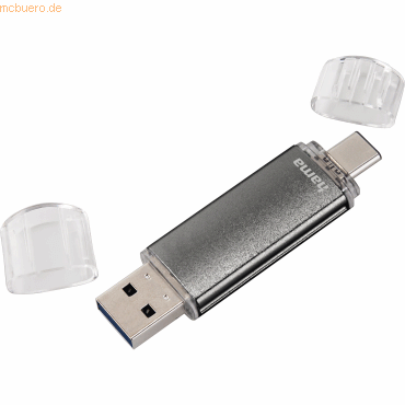 Hama USB-Stick FlashPen Laeta Twin 00123925 32GB 10MB/s USB 2.0 grau von Hama