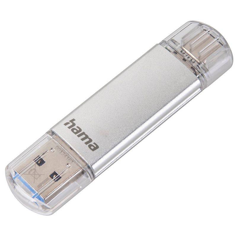 Hama Usb-Stick "C-Laeta", Type-C Usb 3.1/Usb 3.0, 32Gb, 40 Mb/S, Silber von Hama