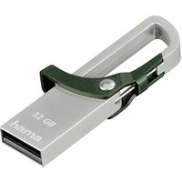 hama USB-Stick Hook-Style grün, silber 32 GB von Hama